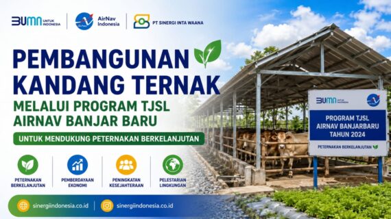 Pembangunan Kandang Ternak melalui Program TJSL AirNav Banjarbaru untuk Mendukung Peternakan Berkelanjutan